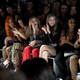 (L-R) Quavo, 21 Savage, Hennessy Carolina, Cardi B, Paris Jackson, Gigi Hadid and Tiffany Haddish attend the Jeremy Scott front row during New York Fashion Week: The Shows at Gallery I at Spring Studios on September 6, 2018 in New York City.